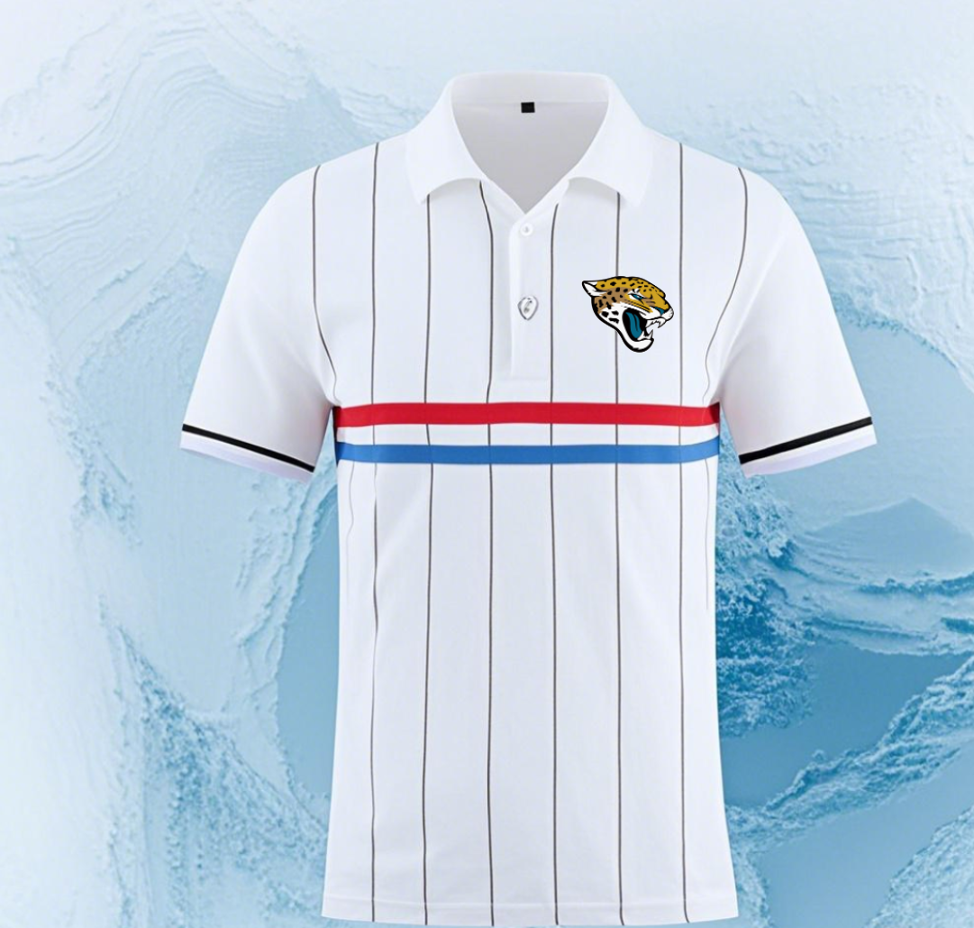 Jacksonville Jaguars white 43 Men 2025 NFL polo T shirt